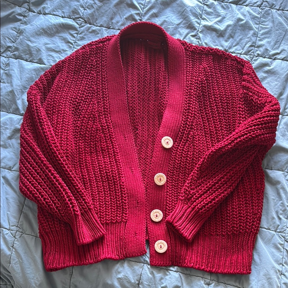 Babaa Cardigan No18 in Persephone, One Size, 100% Cotton
